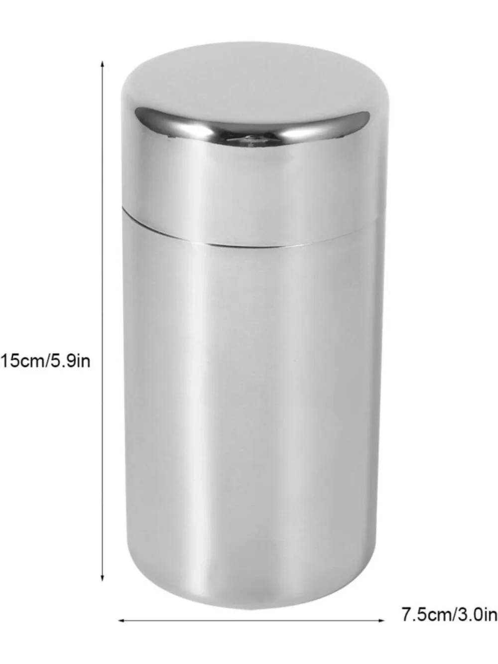 Airtight Double Seal Stainless Steel Tea Canister for Loose Tea, Coffee & Spices